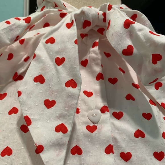 NOT FOR SALE Unique Vintage Hearts Bow Top - Picture 8 of 9